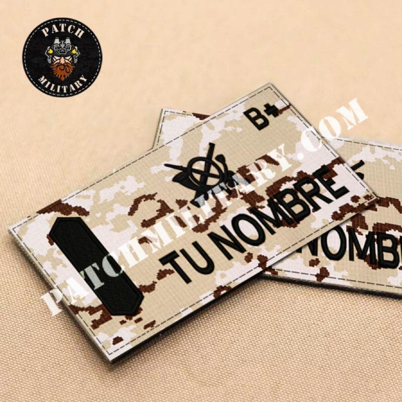 GALLETA INDENTIFICACIÓN EJERCITO DE TIERRA ARIDA PIXELADA 12OX50MM VELCRO
