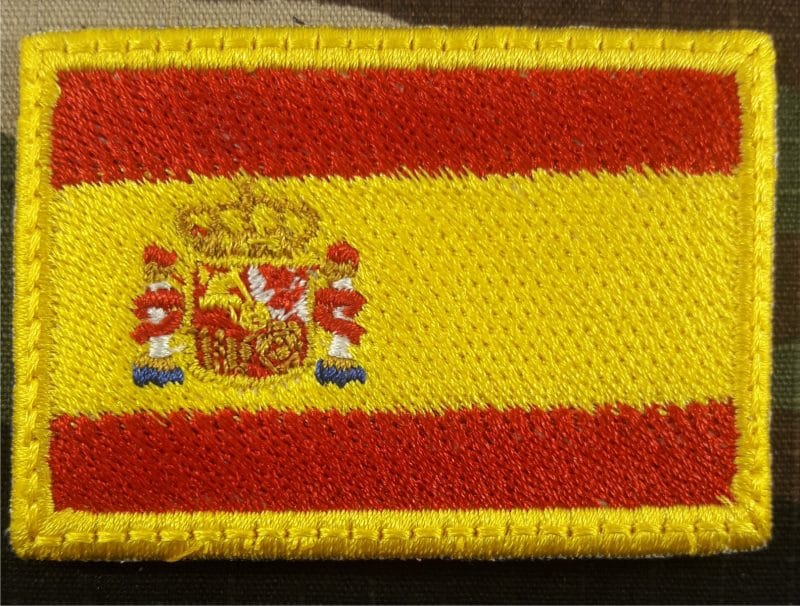PARCHE BANDERA DE ESPAÑA COLOR VELCRO 60X40MM