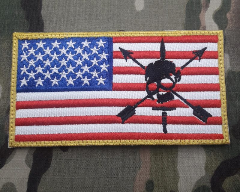 PARCHE BANDERA USA PARA PECHO OP Nous Defions SKUN VELCRO 130X70mm
