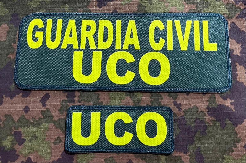 PARCHE CONJUNTO  PETO GUARDIA CIVIL UCO VERDE  230X80MM -110X45MM VELCRO
