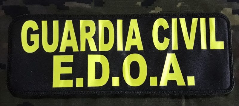 PARCHE GUARDIA CIVIL  E.D.O.A.  ALTA VISIBILIDAD PETO VELCRO 230X80MM