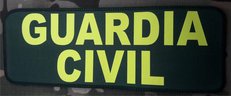 PARCHE GUARDIA CIVIL  FLUOR VERDE PETO VELCRO 230X80MM