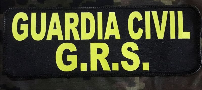PARCHE GUARDIA CIVIL GRS  ALTA VISIBILIDAD PETO VELCRO 230X80MM