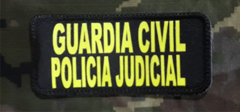 PARCHE GUARDIA CIVIL JUDICIAL PEQUEĂ‘O VELCRO 110X50MM