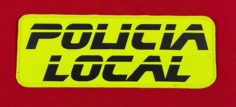 PARCHE PETO POLICIA LOCAL AMARILLO FLUOR 230X80MM VELCRO