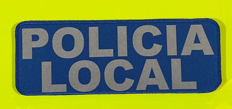 PARCHE PETO POLICIA LOCAL AZUL   REFLEX 230X80MM VELCRO