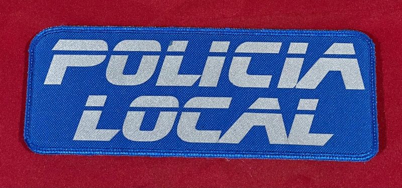 PARCHE PETO POLICIA LOCAL AZUL REFLEX 230X80MM VELCRO