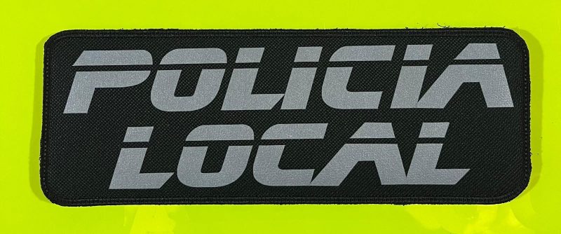 PARCHE PETO POLICIA LOCAL  NEGRO  REFLEX 230X80MM VELCRO