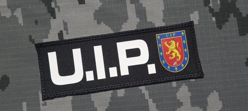 PARCHE POLICIA NACIONAL UIP CHALECO PEQUEÑO 150X50MM VELCRO
