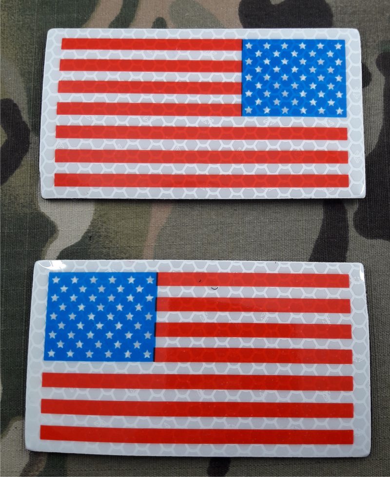 PATCH 2 UND  FLAG USA COLOR INFRARED -IR VELCRO COLOR 90X50MM