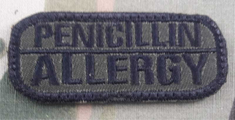 PATCH ALLERGY PENICILLIN  OD VELCRO 50X30mm