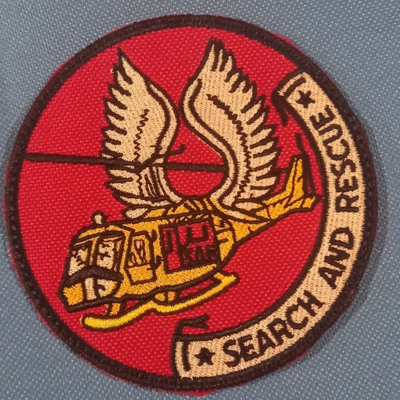 PATCH BELL 412  SAR SEARCH AND RESCUE 95MM VELCRO