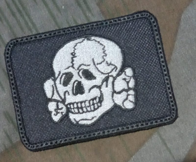 PATCH División S.S Toten-kopf skull 70x50mm velcro