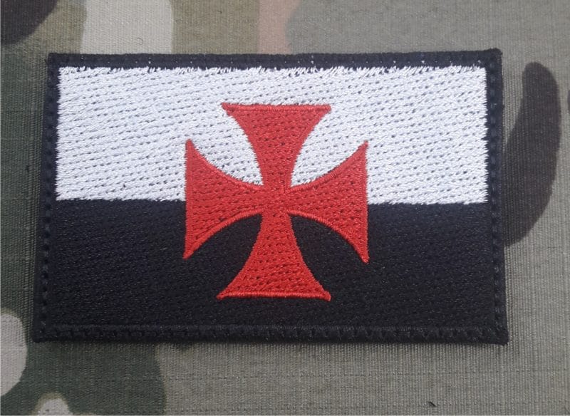 PATCH FLAG TEMPLARIA  VELCRO 80X50mm
