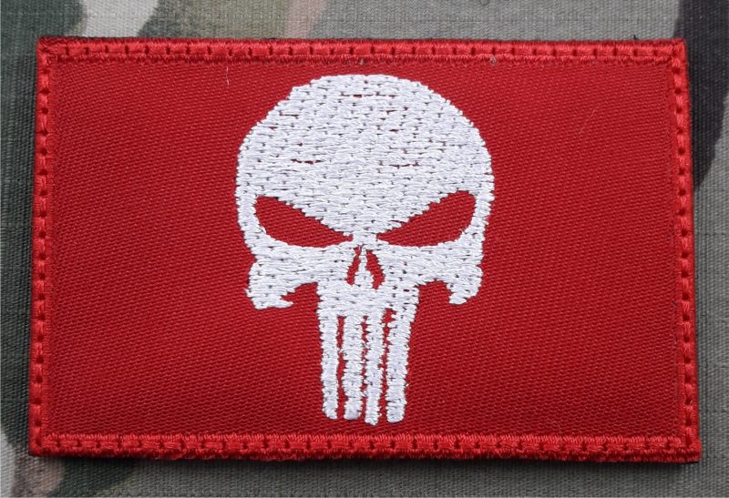 PATCH FLAG THE PUNISHER  RED  VELCRO 80X50mm