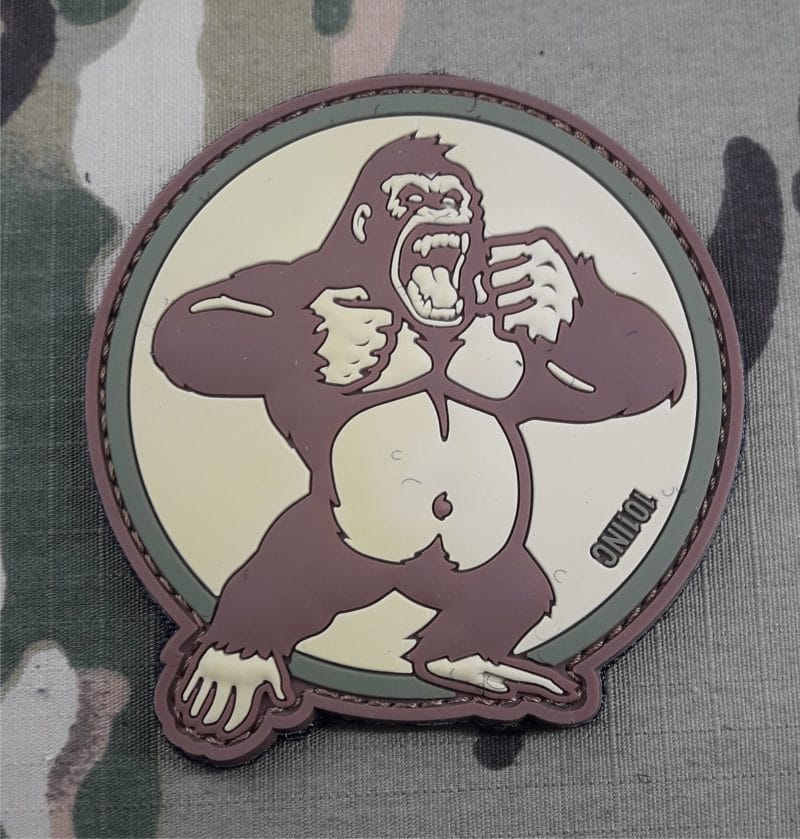 PATCH PVC MONKEY COLOR VELCRO 80X80MM