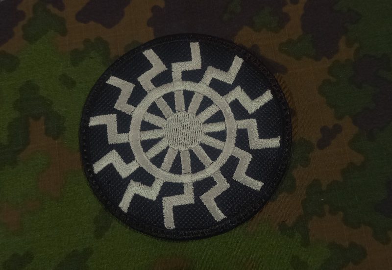 PATCH SOL  NEGRO RUNA , BLACK SUN 85MM VELCRO