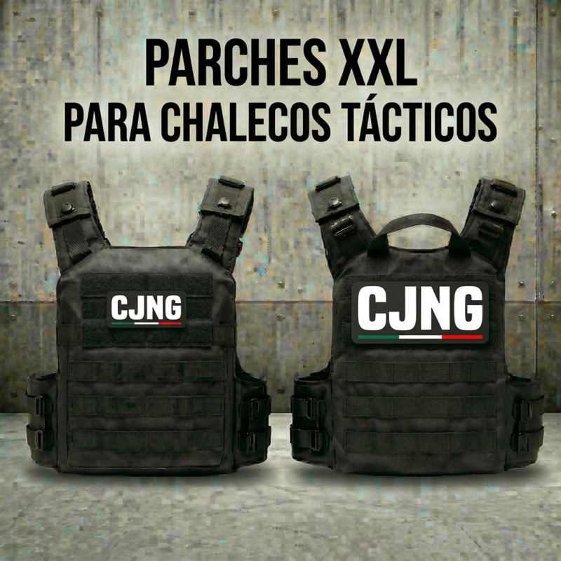 PARCHES CHALECO TACTICO  CJNG MEXICO   VELCRO
