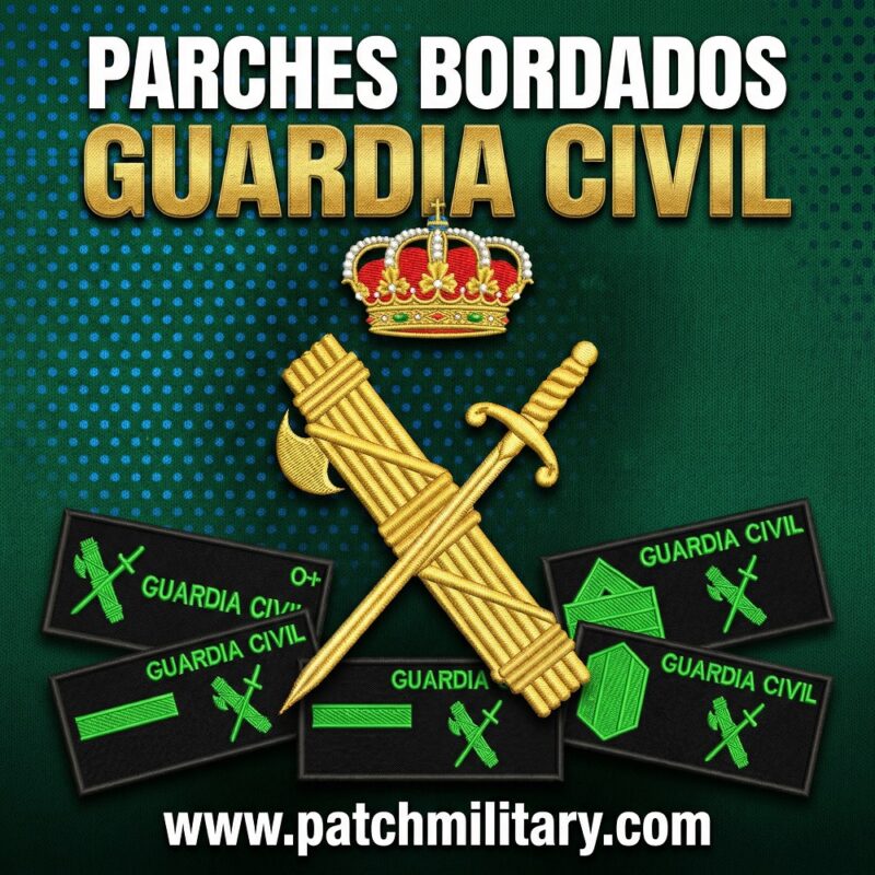 GALLETA INDENTIFICACION GUARDIA CIVIL NEGRA  - VERDE FLUOR