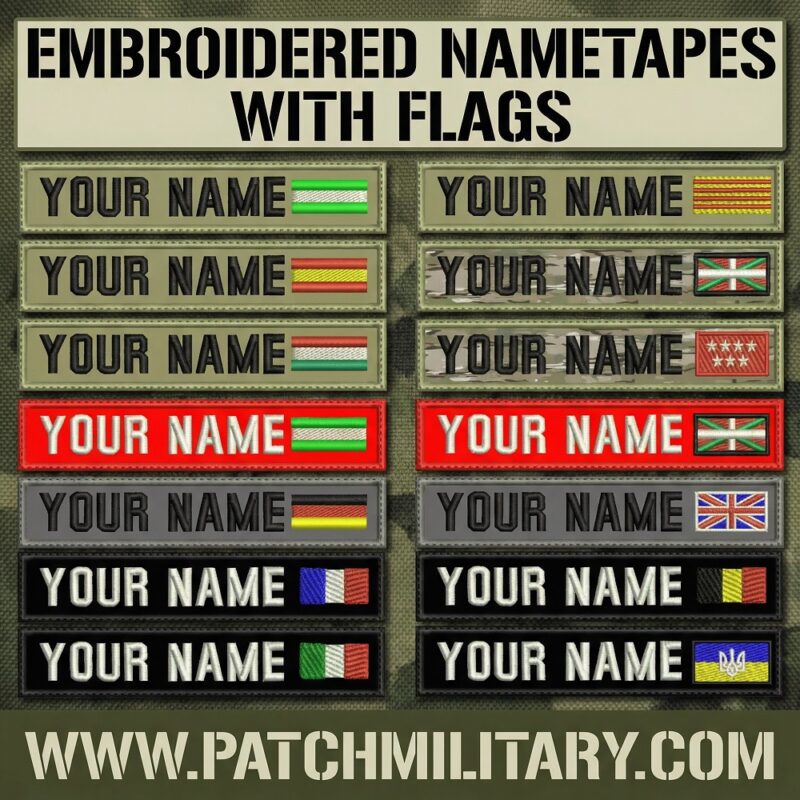 NAMETAPES PERSONALIZADO CON BANDERA